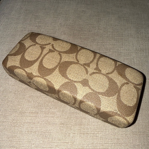 Coach Tan and Brown Glasses Case - Picture 1 of 3